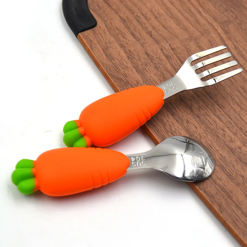 

silicone baby cutlery set food grade set