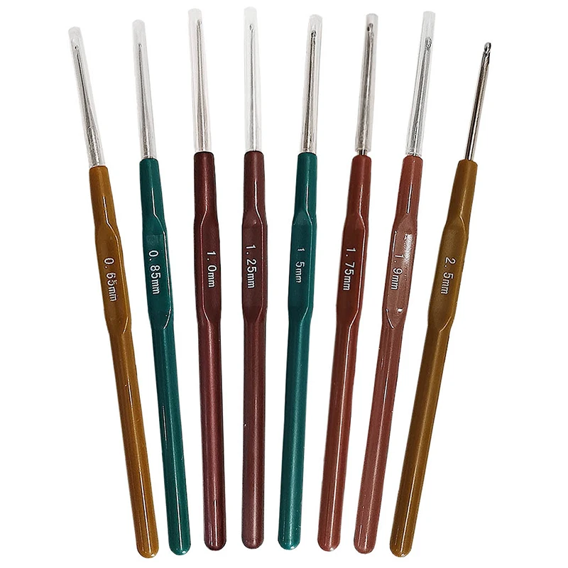 

Fine lace plastic crochet hooks 8pcs/set crochet needle set