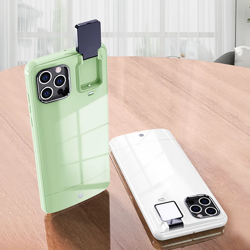 

Ring light Phone Case For IPhone 12 12 Pro Pro Max 11 11 Pro X XS XR XS Max fill light Cover Fashion Built In Battery, As photos showed
