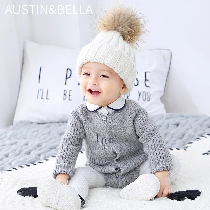 

Austinbella high quality baby boy autumn clothes baby boy Grey Ribbed BodySuit boys fashioin clothes