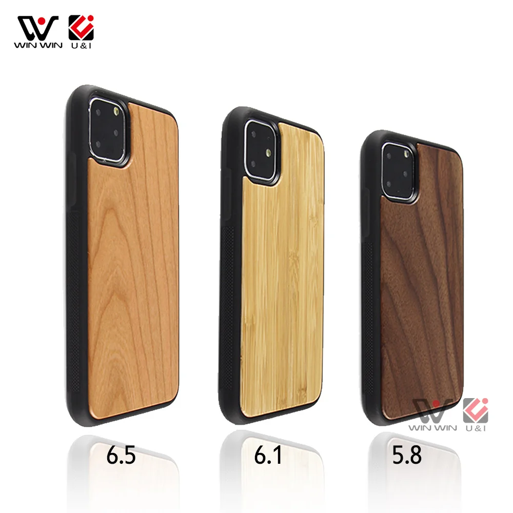 

Wooden Case for iPhone 11 Natural Real Wood Engraved Life Tree Shockproof Drop Proof Slim Bumper TPU Protective Cover