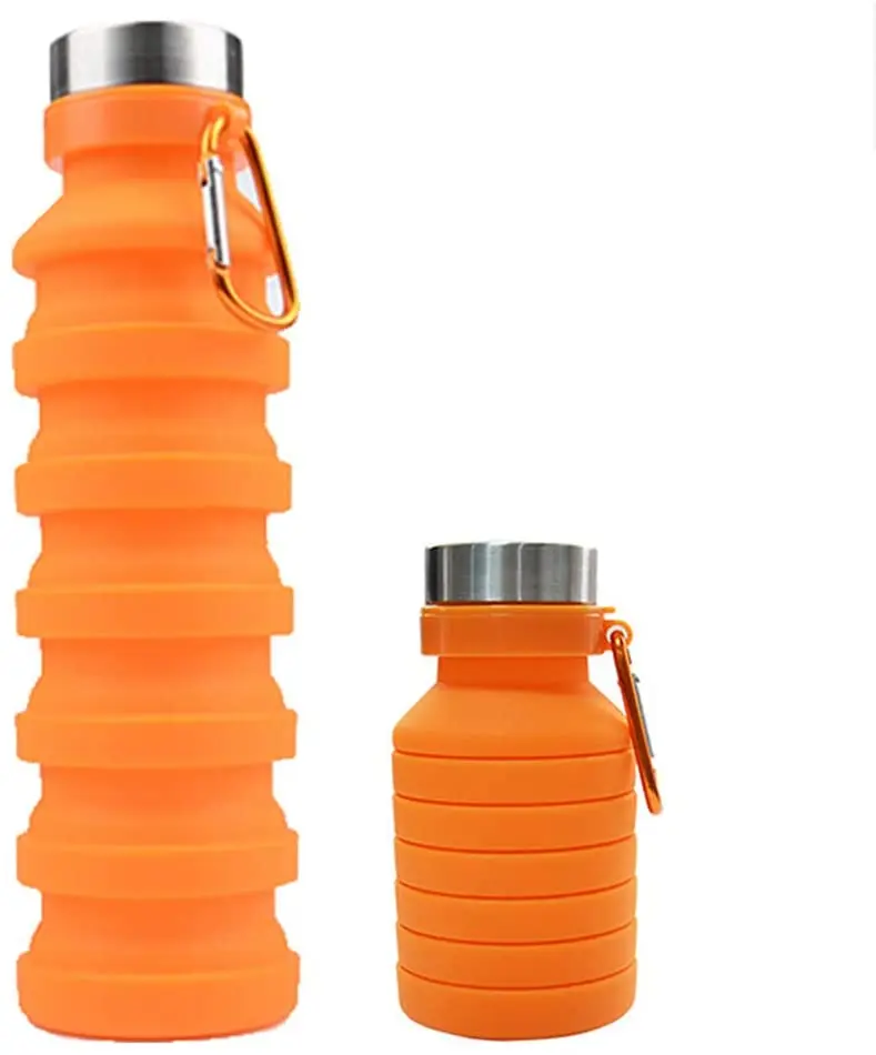 

Amazon top seller silicone water bottle foldable water bottle gym sports water bottle, Any color