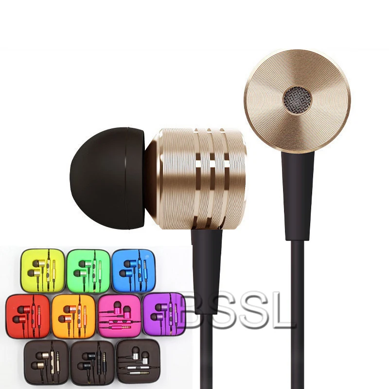 

Colorful 3.5mm Piston Headphone Metal Earphone Noise Cancelling In-Ear Headset earphones with Mic Remote For iPhone MI3, Yellow/green/blue/red/orange/purple/red