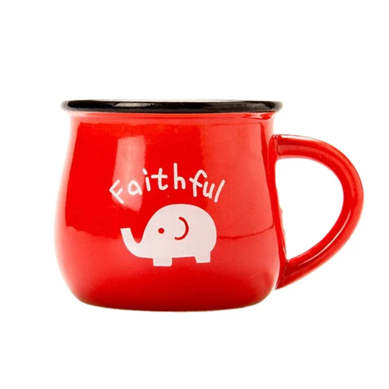 

150/250/380ml Hot Candy Color 3d Ceramic Mug Coffee Milk Breakfast Cup Cute Porcelain Tea Mugs Gifts