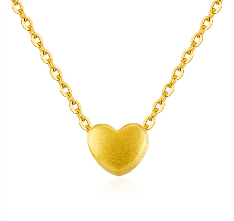 

Pure gold heart necklace