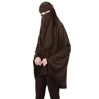 

Wholesale Modest Women Wear Midi Length Niqab Burqa Veil Hijab Muslim Facecover Islamic Khimar Abaya
