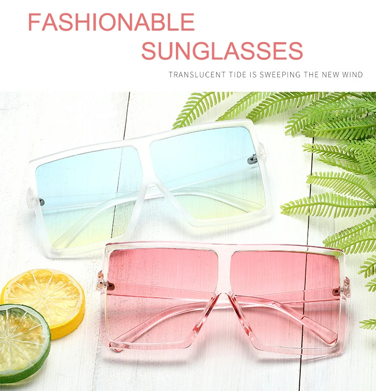 

2021 New Retro Trend Vintage Cool Fashion Style Direct Sale Custom Logo PC Lens Oversized Square Sunglasses