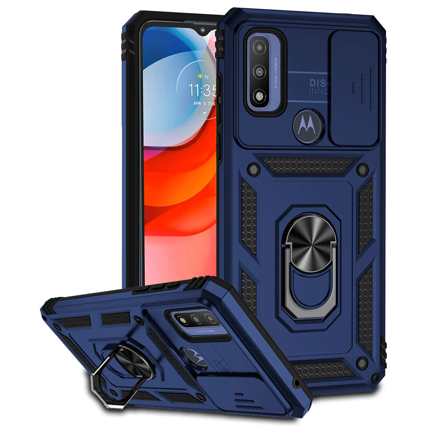 

Military anti-fall armor Hard Shell Shockproof Phone Case For Motorola G Stylus 5G Play Pure Power 2021