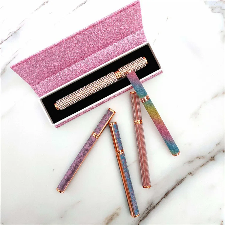 

Wholesale Eyelash Vendors 3D Fluffy Full Strip Silk Lashes Eyeliner Pen With Customized Packaging And Logo Waterproof Eyeliner, As picture shows