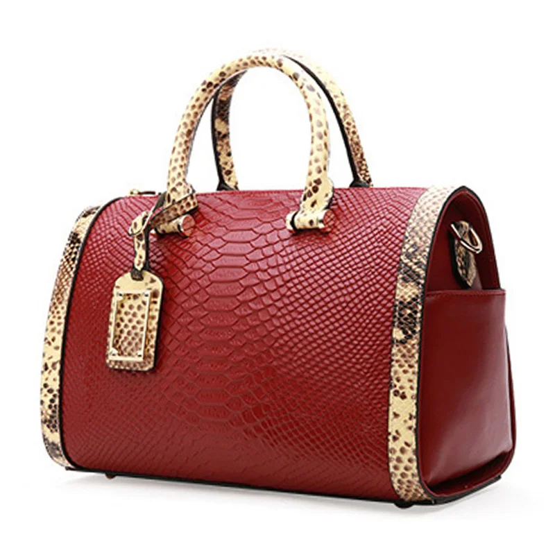 

drop shipping new boston handbags fashion genuine leather ladies hand bags high quality luxury crocodile women shoulder bags, 4 colors