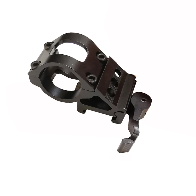 

Tactical 45 Degree Offset 1inch Ring Flashlight Holder Quick Release Base Ring Adapter for Hunting Laser Sight Troch Rifle Scope, Black