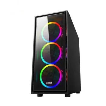 

Free Shipping Glass RGB Fan Fashion Computer Case Gaming PC Case Support DIY