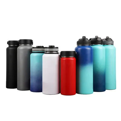 

Vacuum Insulated 12oz 18oz 22oz 32oz 64oz Stainless Steel Flask Water Bottle wholesale