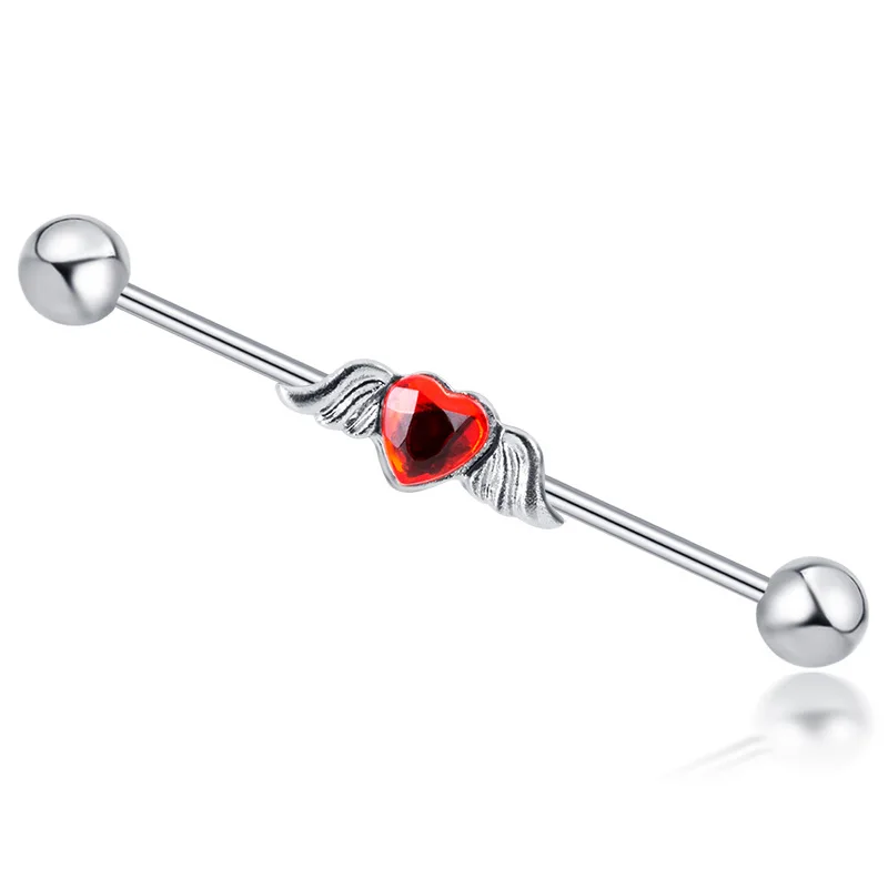 

AliExpress EbAY new heart-shaped long brush holder industrial stud earrings jewelry PIERCING