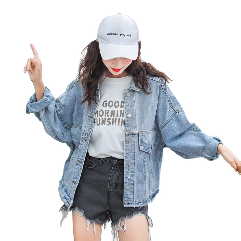 

2020 new arrivals fashion trending wholesale high street women oversize short denim jacket