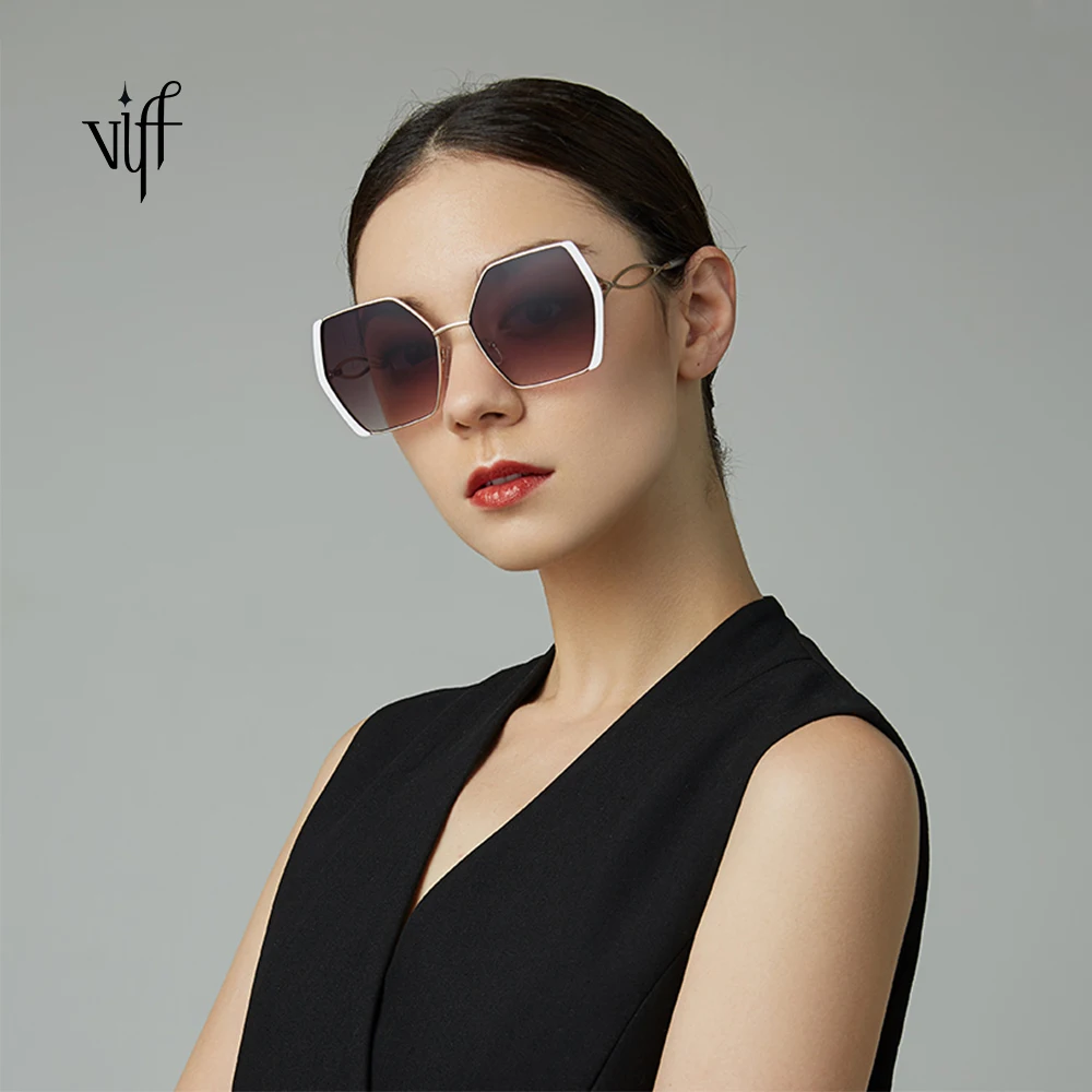 

Customer Satisfied VIFF HM19046 Metal Frame Popular Trendy Sunglasses Vintage Temple Fashion Sunglasses for Women