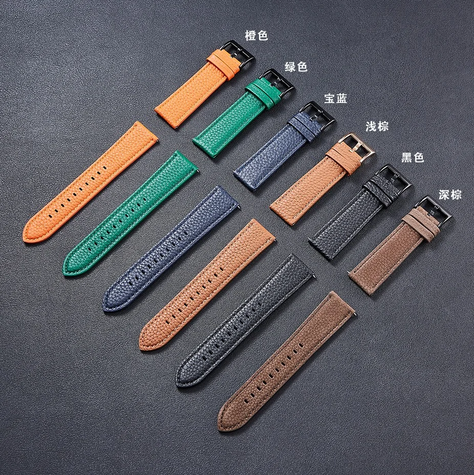 

High Quality Leather Watch Strap Waterproof for Samsung Galaxy Watch 3 For Amazfit 46mm HuaWei GT2 bracelet montre crocodile, Optional