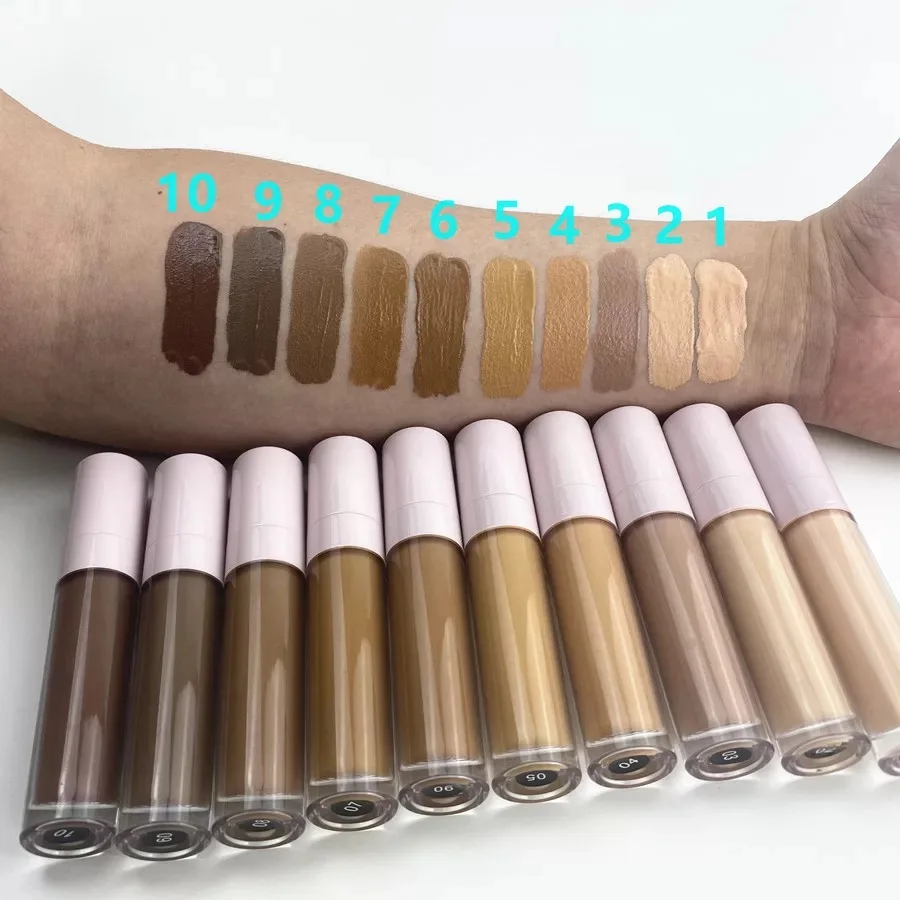 

Best Selling 10 colors Liquid Face Foundation Concealer makeup Private Label Concealer Vegan, As pic