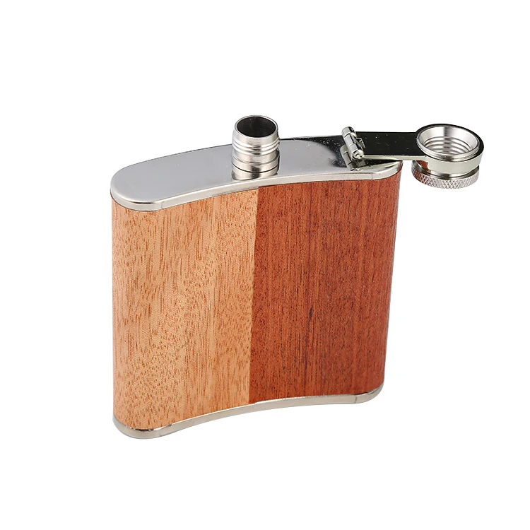 

Mikenda portable 6oz custom printed pu leather hip flask