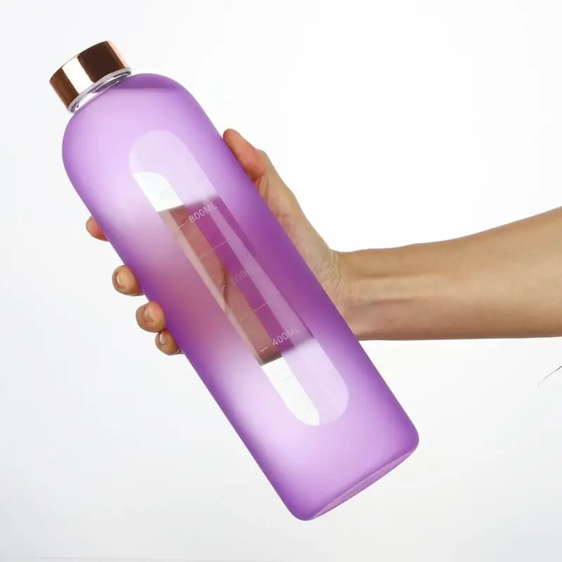 

Frosted Glass Bottles Spray Painting with Scale Glass Drinking Bottle