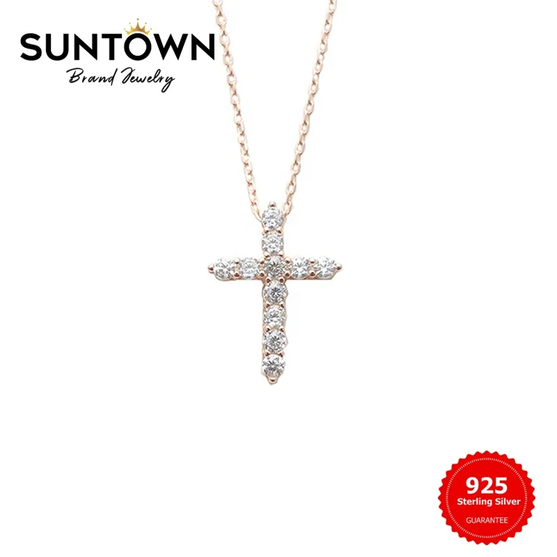 

Suntown Joyas De Plata 925 Sterling Silver Jewelry Wholesale Sterling Silver Cross Pendant Stirling Silver 925 Necklace