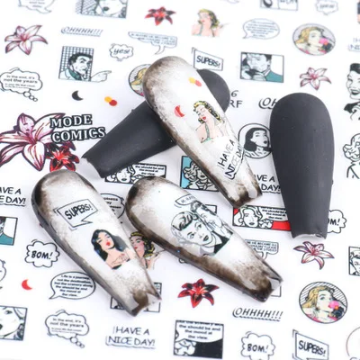 

Hollywood Actress Marilyn Monroe Celebrity Full Nail Art Stickers Water Transfer Nail Stickers Design Decals