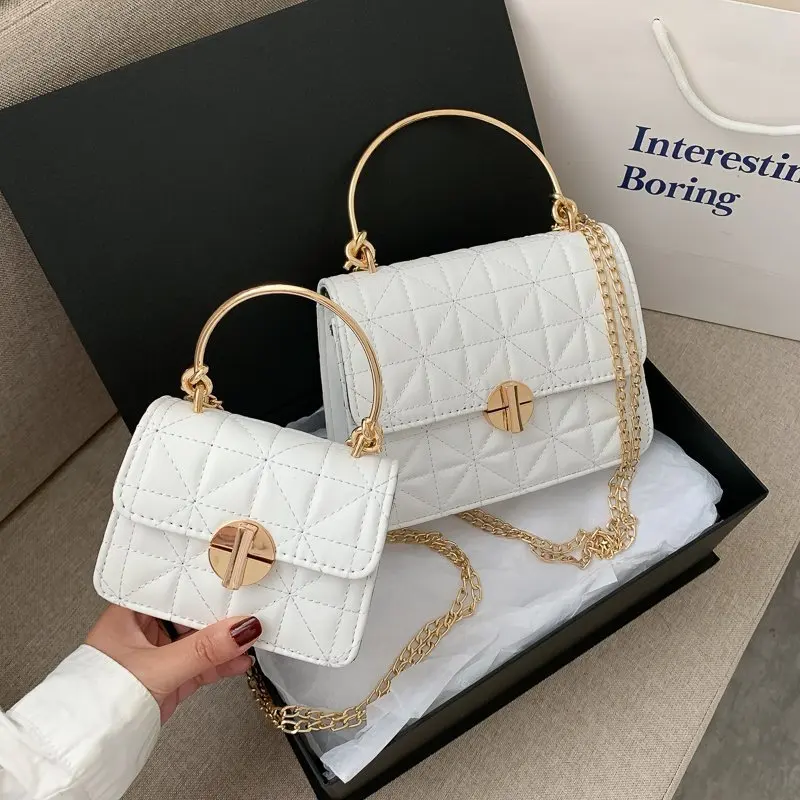 

2021 hot sale fashion handbag women keychain sling shoulder bag, 2 color