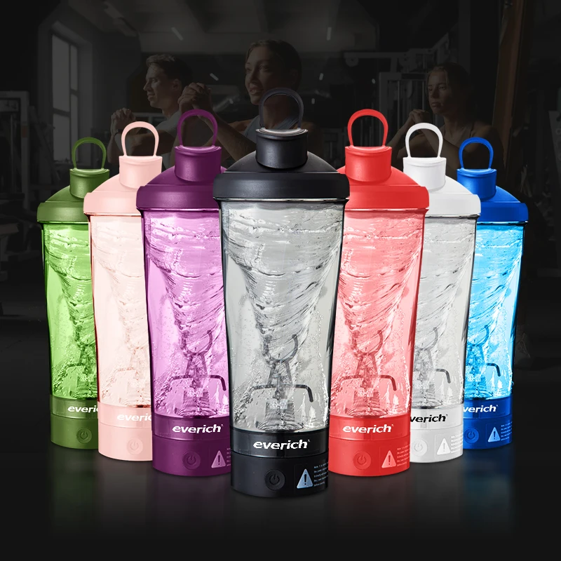 

Electric Shaker Bottle Portable USB Rechargeable Vortex Mixer Cup For Protein Shake Mixes With Powder Storage