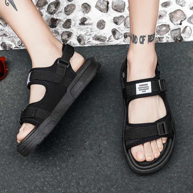 

ycfootwear Men's sandals summer students new casual beach shoes trend summer men's slippers breathable non-slip men's sandal