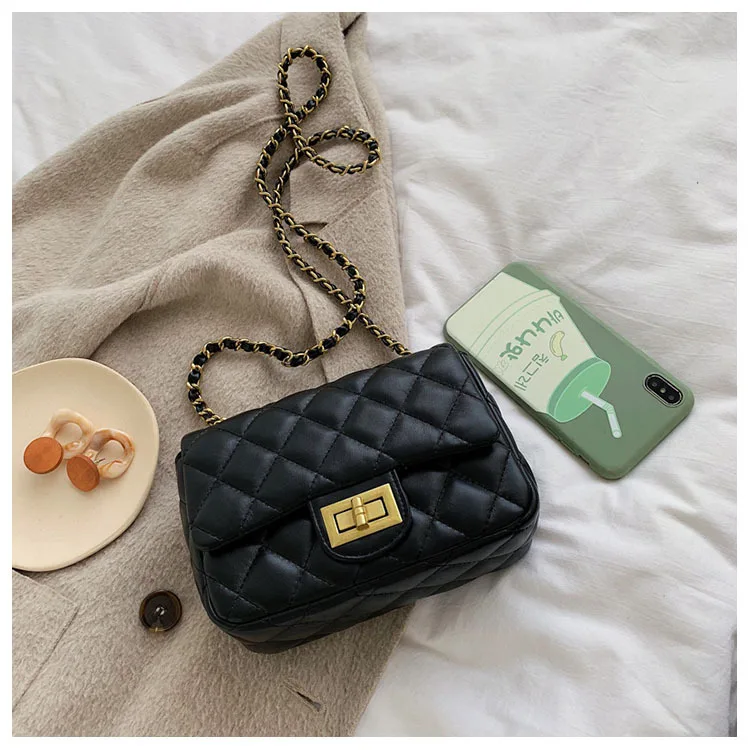 

2021 New Design Top Vegan Leather Crossbody Shoulder Bag Fashion Handbag Black Women Custom Strap OEM Pockets Customized Bulk