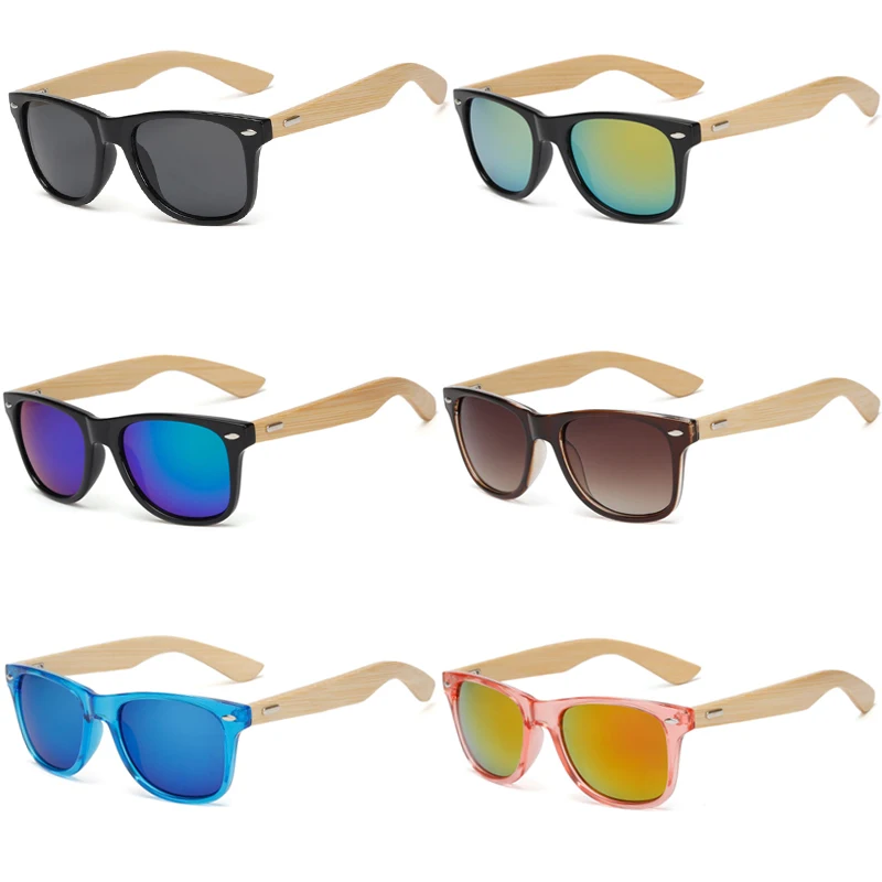 

Wholesale sunglasses 100% handmade bamboo temples cheap bamboo sunglass, Custom colors