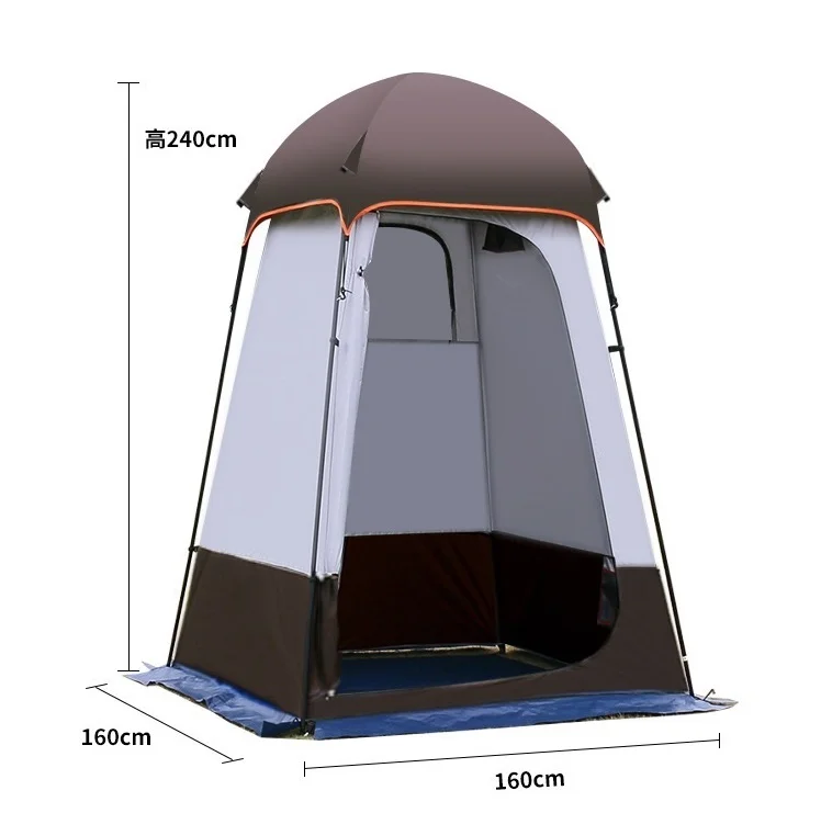 

Privacy Tent Shower Spacious Changing Room for Camping Hiking Beach Toilet Tent Camping Shower, Coffee/dark green