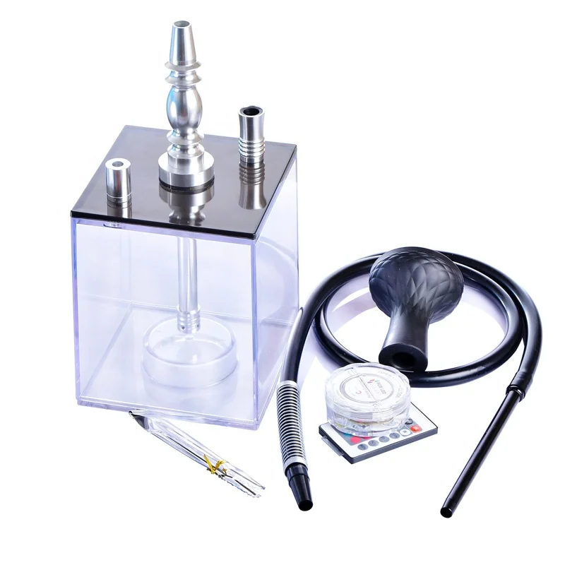 

glass portable hookah accessories gravity acrylic hookah with led light