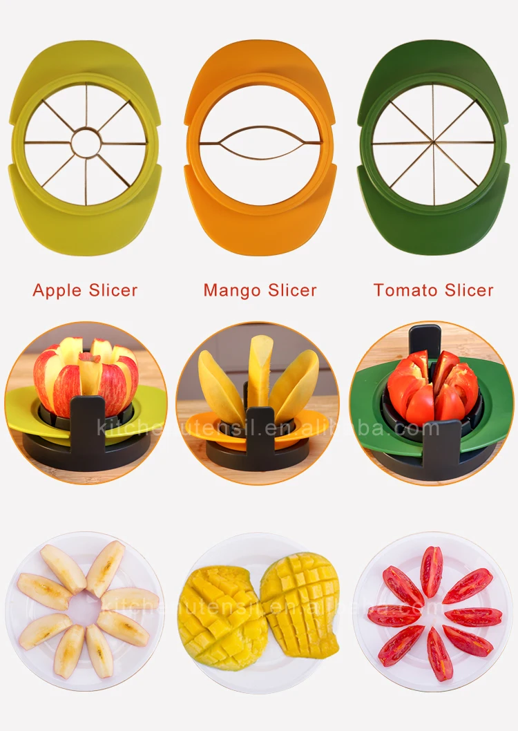 时尚设计 4 合 1 苹果削皮器 corer 易清洁水果和蔬菜切割机手动番茄