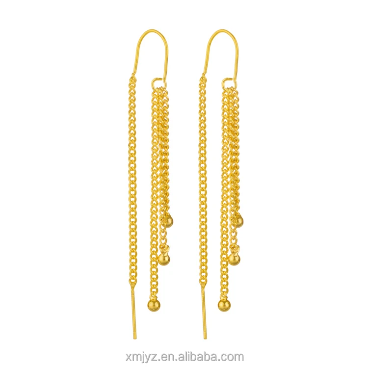

Factory Direct Sale Gold-Plated 18K Long Tassel Earrings Korean Style Simple And Personalized Jewelry Women Earrings Wholesale