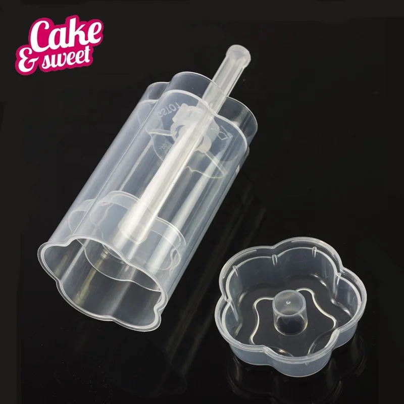 

Eco friendly transparent push containers flower needle decorating baking cake tools set