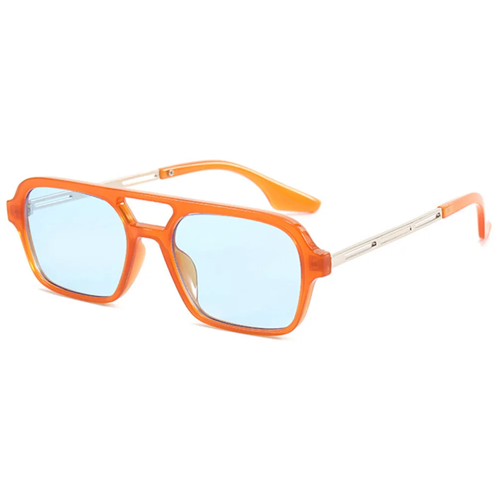 

2022 New Small Narrow Square Frame Vintage Metal Plastic Men and Women Fashion Sunglasses