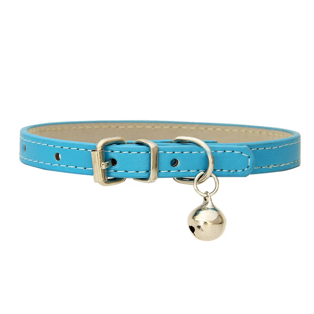

2020 Adjustable Safety Leather Pet Cat Walking Collar Pink, Rose, pink, khaki, blue, navy, sky blue, gold,
