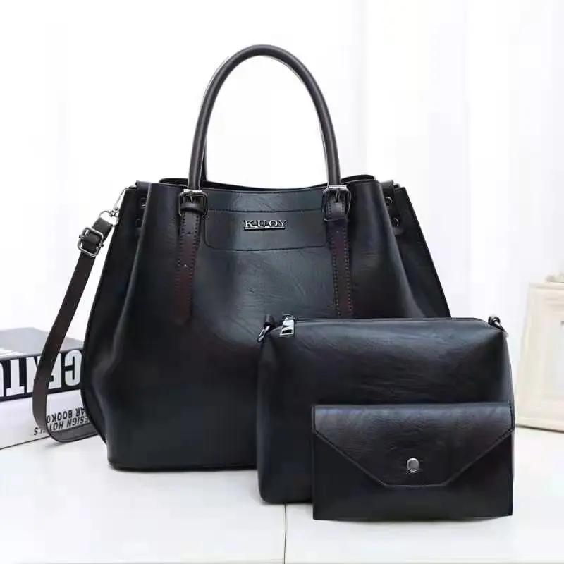 

Wholesale Fashion Women's Bags 2021 New Retro Handbag 3pcs Large Capacity Ladies Bags, White, red, green, blue, black, brown, khaki, rubber powder