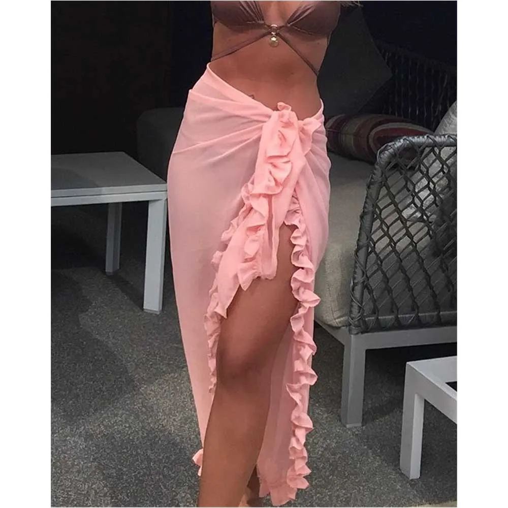 

New Arrival Women Chiffon Bathing Suit Cover Up Sarong Bikini Wrap Skirts, 5 colors