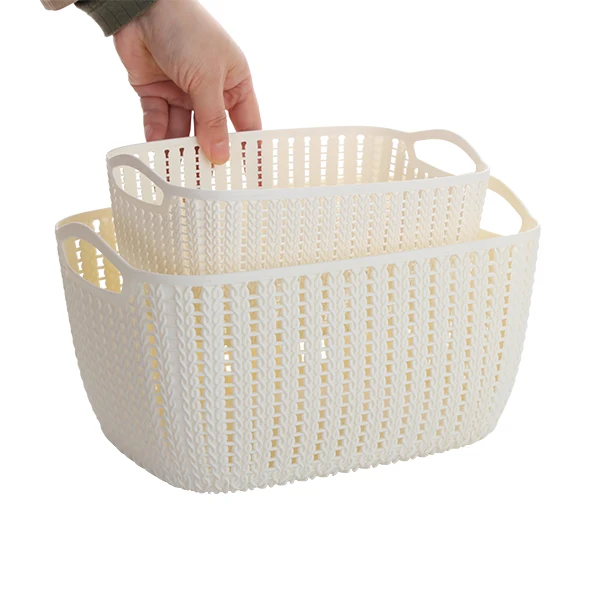 

Table Top Rattan Storage Basket Plastic Portable Sundry Basket