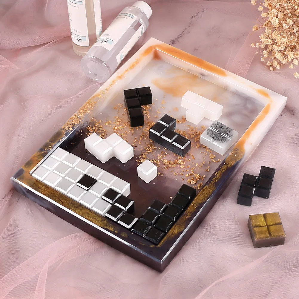 

Tetris Crystal Epoxy Silicone Mold Storage Box Epoxy Mold