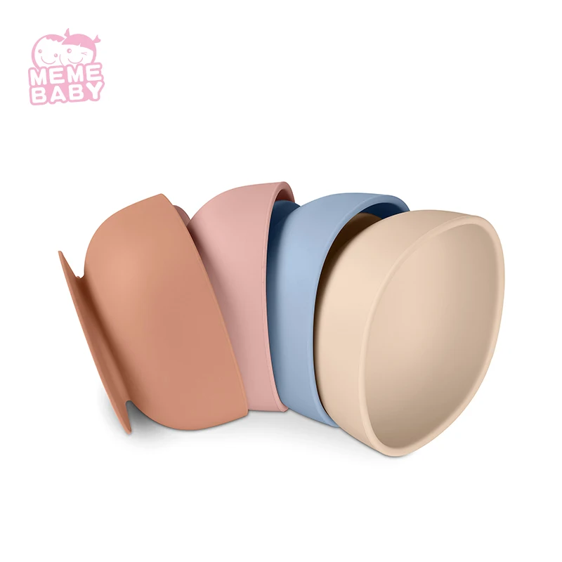 

Sustainable Eco Friendly Spill Proof Strong Suction cute baby plate Silicone Baby Feeding Bowl Dinnerware SetsMicrowave Bowl