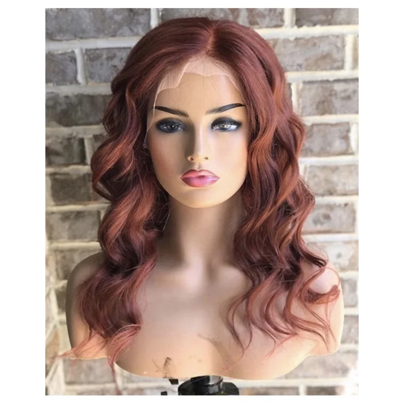 

Popular Hot Sale Brazilian Remy Human Color Hair Wig Wave Texture Side Part Lace Frontal Wig