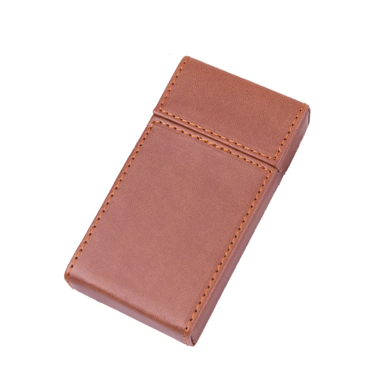 

Wholesale Women's Extended length Cigarette Case 20 sticks Slim Creative Cigarette Case with Automatic Flip cover for weman, Black, coffee, blue, light blue, grey, brown