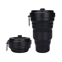 

Custom Reusable 550ml Silicone Travel Mug Folding Collapsible Coffee Cup