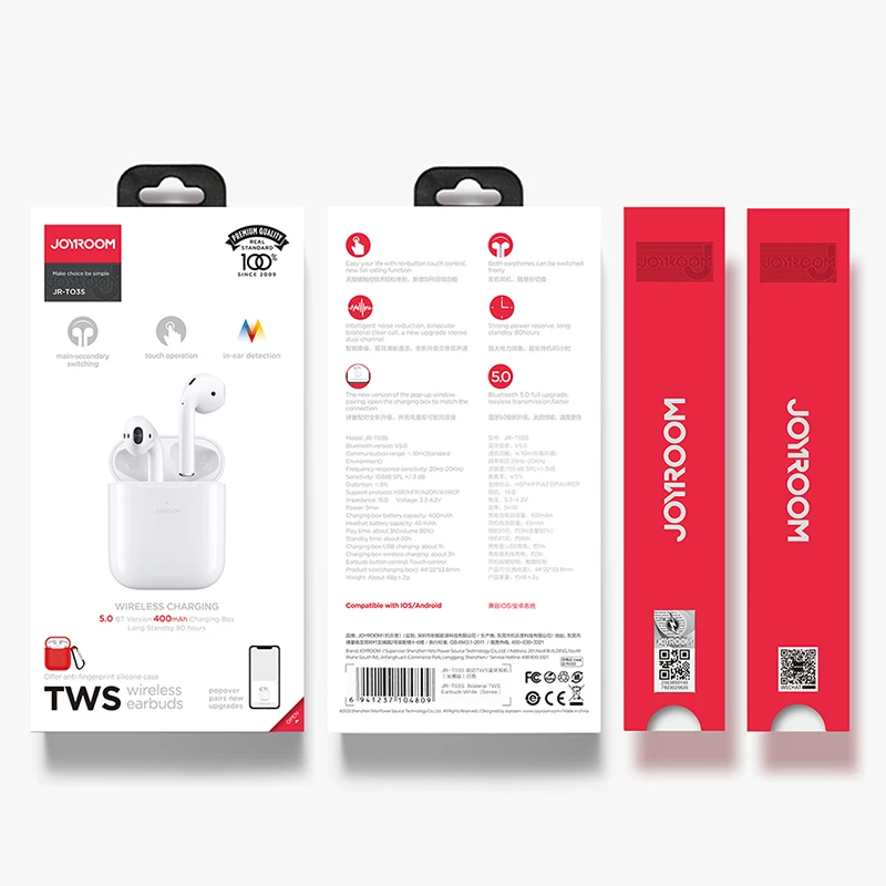 

Joyroom Original TWS 5.0 T03S Wireless Earbuds Headphone