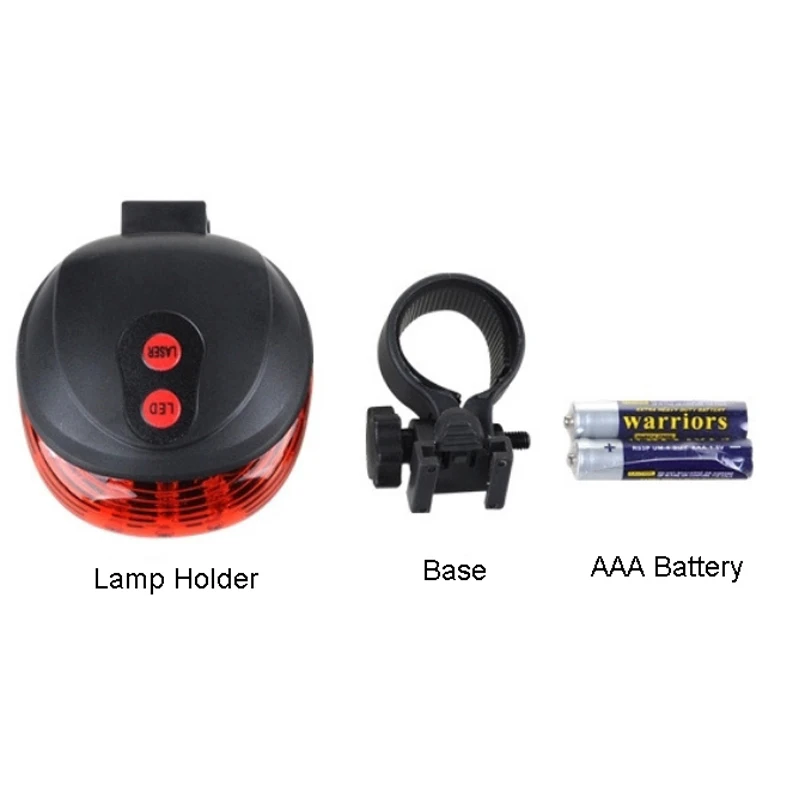 

Bicycle Laser Tail Lamp Rechargeable Battery Bike Rear Light Brake LED Smart Rear Bike Light, Black