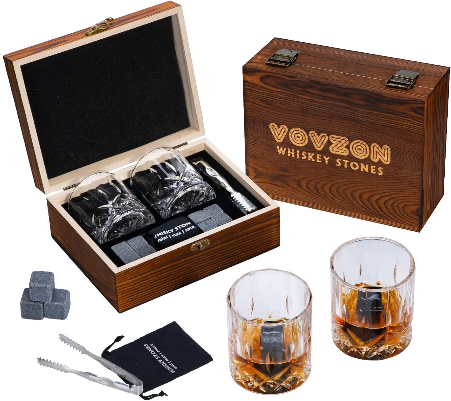 

2021 Amazon The Best Whiskey Stone Gift Sets, Amazon New Products Whiskey Stones Ice Cubes Rocks/ Whiskey Rocks/ Chilling Stone, Light grey, dark grey