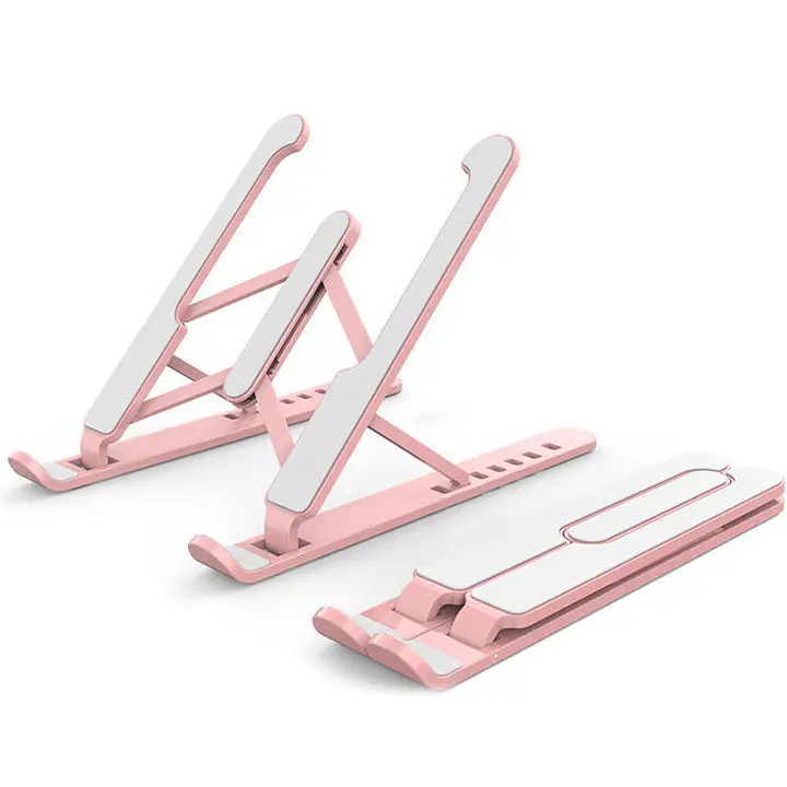 

2021 small and portable Vertical Lightweight Plastic Folding Adjustable Tablet Desk Foldable Portable Laptop Stand For Notebook